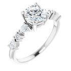 The Layla 1.56ct Round and Pear Accented Lab Grown Ring