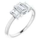 The Katherine 1.10ct Emerald Cut Trilogy Lab Grown Ring in Gold