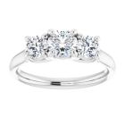 The Elena 0.90ct Round Trilogy Lab Grown Engagement Ring