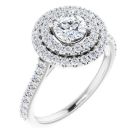 The Arabella 1.06ct Lab Grown Round Double Halo in Gold