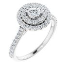 The Arabella 0.77ct Lab Grown Round Double Halo 