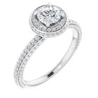 The Sienna 1.14ct Lab Grown Diamond 3D Halo Ring in Gold