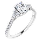 The Bella 1.00ct Lab Grown Oval Accented Engagement Ring