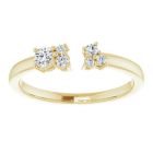 0.18ct Diamond Accented Open Ring in Gold