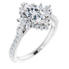 The Avery 1.50ct Lab Grown Marquise Accented Halo Engagement Ring