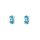 0.40ct Aquamarine Oval Earrings in Gold