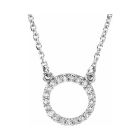 0.10ct Diamond Circle Necklace in Gold