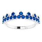 0.73ct Blue Sapphire Crown Ring in Gold