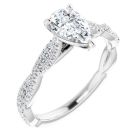 The Annette 1.23ct Lab Grown Pear Twist Diamond Band Ring 