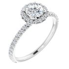 The Charlotte 0.80ct Round Lab Grown Diamond Accented Halo Ring