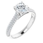 The Victoria 1.41ct Round LG Diamond Micropavé Engagement Ring