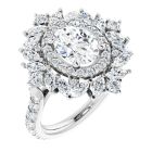 The Cordelia 3.95ct Oval Lab Grown Diamond Exceptional Halo in Platinum
