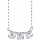 1.00ct Lab Grown Diamond 3 Stone Necklace in Gold