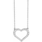 0.37ct Lab Grown Diamond Heart Shape Necklace in 14k White Gold