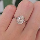 The Alice 2.00ct Lab Grown Oval Solitaire Engagement Ring