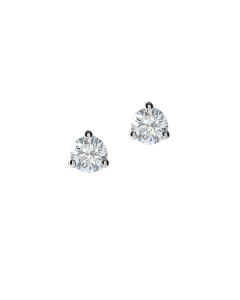 0.25ct Lab Grown Diamond 3 Prong Solitaire Earrings 