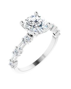 The Lana 1.98ct Round and Baguette Accented Lab Grown Ring
