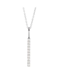 0.20ct Lab Grown Diamond Vertical Line Necklace 