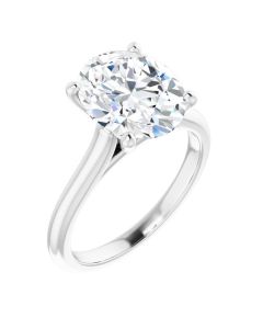 The Aria 2.50ct Oval Solitaire Engagement Ring-10k Gold-White-I