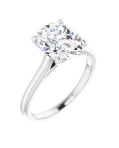 The Aria 2ct Oval Solitaire Engagement Ring-10k Gold-White-I