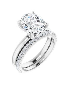 The Anya 2.16ct Oval Accented Lab Grown Diamond Wedding Set-10k Gold-White-I