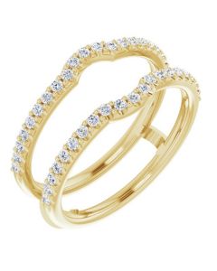 0.42ct Diamond Curved Engagement Ring Enhancer in Gold-Yellow-Diamond-I