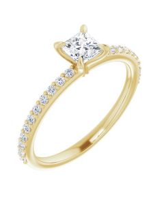 The Harriet 0.52ct Princess Engagement Ring-Yellow-14k Gold-I