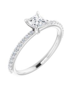 The Harriet 0.52ct Princess Engagement Ring-White-14k Gold-I