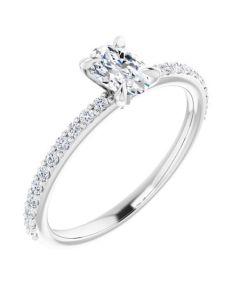 The Harriet 0.72ct Oval Lab Grown Diamond Engagement Ring