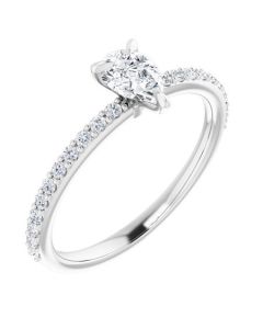 The Harriet 0.72ct Pear Engagement Ring-White-14k Gold-I