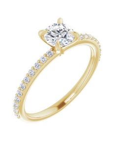 The Harriet 0.72ct Round Engagement Ring-Yellow-14k Gold-I
