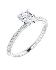 The Harriet 0.97ct Oval Engagement Ring-White-14k Gold-I