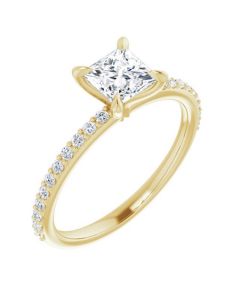 The Harriet 0.97ct Princess Engagement Ring-Yellow-14k Gold-I
