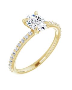 The Harriet 0.97ct Oval Engagement Ring-Yellow-14k Gold-I