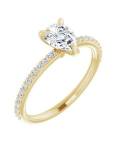 The Harriet 0.97ct Pear Engagement Ring-Yellow-14k Gold-I