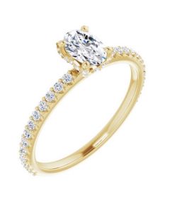 The Allegra 0.82ct Oval Accented Engagement Ring-Yellow-14k Gold-I