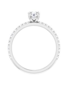 The Allegra 0.82ct Oval Accented Engagement Ring-White-14k Gold-I