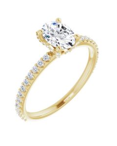 The Allegra 1.08ct oval Accented Engagement Ring-Yellow-14k Gold-I
