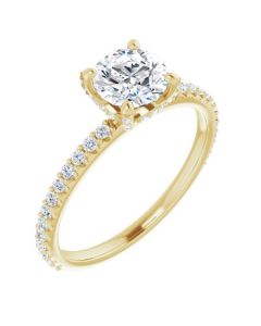 The Allegra 1.08ct Round Accented Engagement Ring-Yellow-14k Gold-I