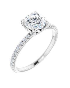 The Allegra 1.35ct Round Accented Engagement Ring-White-14k Gold-I