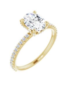 The Allegra 1.60ct Round Accented Engagement Ring-Yellow-14k Gold-I
