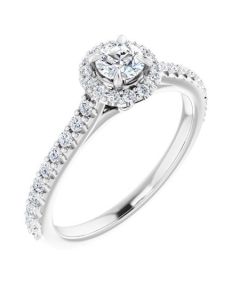 The Natasha 0.58ct Round Engagement Ring-White-14k Gold-I