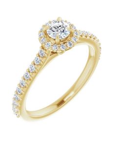 The Natasha 0.58ct Round Engagement Ring-Yellow-14k Gold-I