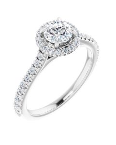 The Natasha 0.90ct Round Engagement Ring-White-14k Gold-I