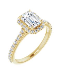 The Natasha 1.40ct Emerald Engagement Ring-Yellow-14k Gold-I