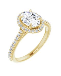 The Natasha 1.40ct Oval Hidden Diamond Engagement Ring-Yellow-14k Gold-I