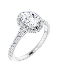 The Natasha 1.40ct Oval Hidden Diamond Engagement Ring-White-14k Gold-I