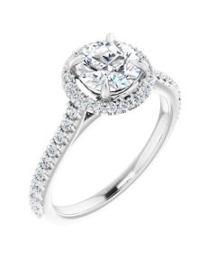 The Natasha 1.37ct Round Hidden Diamond Engagement Ring