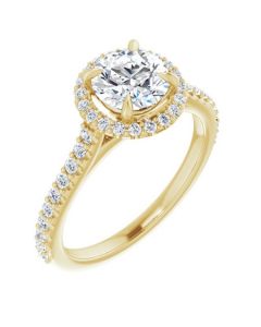 The Natasha 1.40ct Round Engagement Ring-Yellow-14k Gold-I