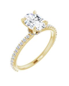 The Amelia 1.63ct Oval Hidden Halo Engagement Ring-Yellow-14k Gold-I
